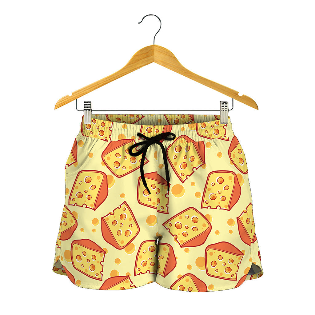 Slice Of Cheese Pattern Print Women's Shorts