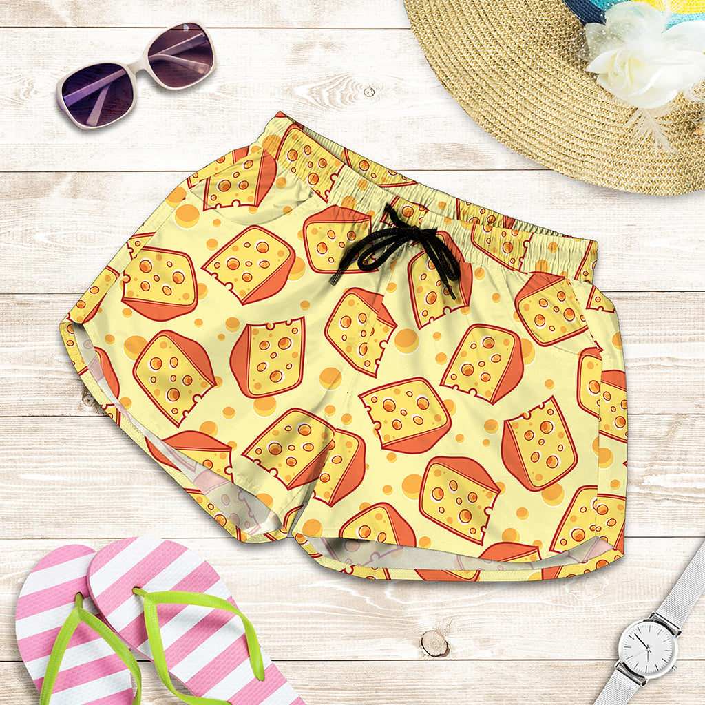 Slice Of Cheese Pattern Print Women's Shorts