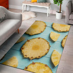 Sliced Pineapple Print Area Rug