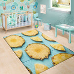 Sliced Pineapple Print Area Rug