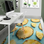 Sliced Pineapple Print Area Rug
