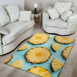 Sliced Pineapple Print Area Rug