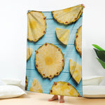 Sliced Pineapple Print Blanket