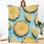 Sliced Pineapple Print Blanket