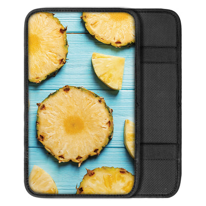 Sliced Pineapple Print Car Center Console Cover