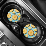 Sliced Pineapple Print Car Coasters