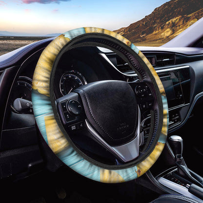 Sliced Pineapple Print Car Steering Wheel Cover