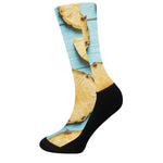 Sliced Pineapple Print Crew Socks