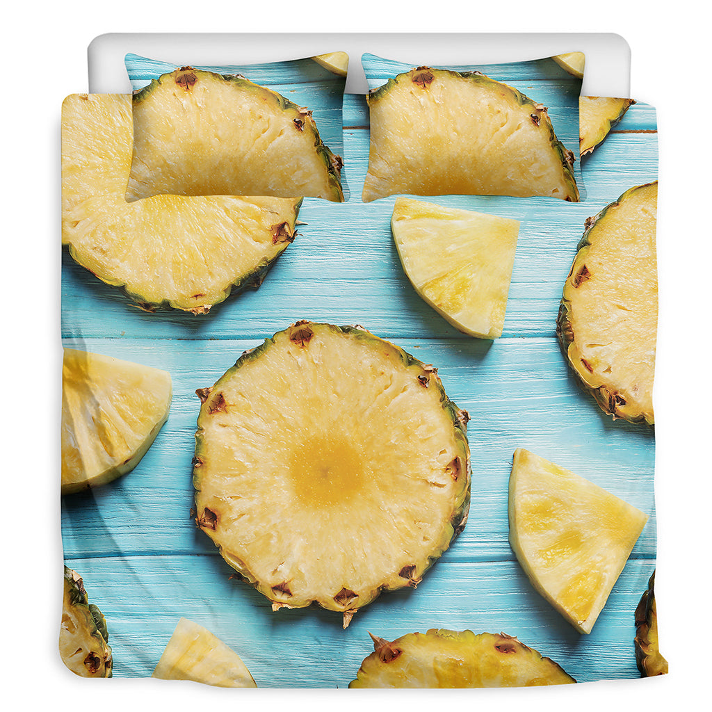 Sliced Pineapple Print Duvet Cover Bedding Set