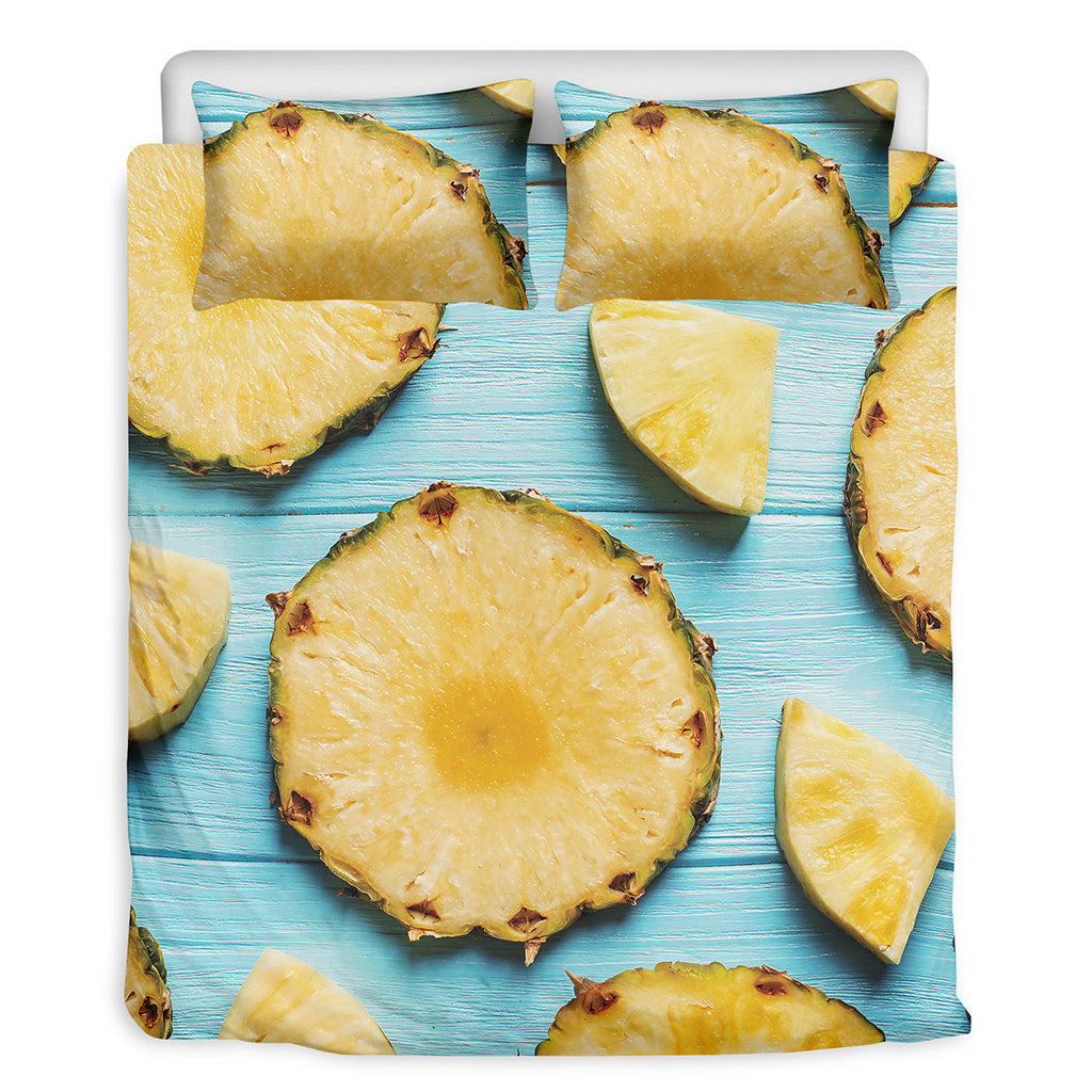 Sliced Pineapple Print Duvet Cover Bedding Set