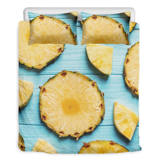 Sliced Pineapple Print Duvet Cover Bedding Set