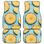 Sliced Pineapple Print Front and Back Car Floor Mats