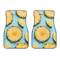 Sliced Pineapple Print Front Car Floor Mats