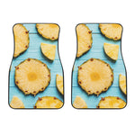 Sliced Pineapple Print Front Car Floor Mats