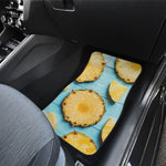 Sliced Pineapple Print Front Car Floor Mats