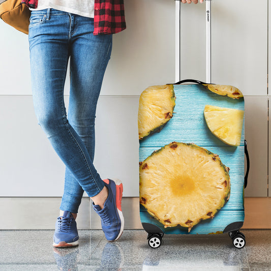 Sliced Pineapple Print Luggage Cover