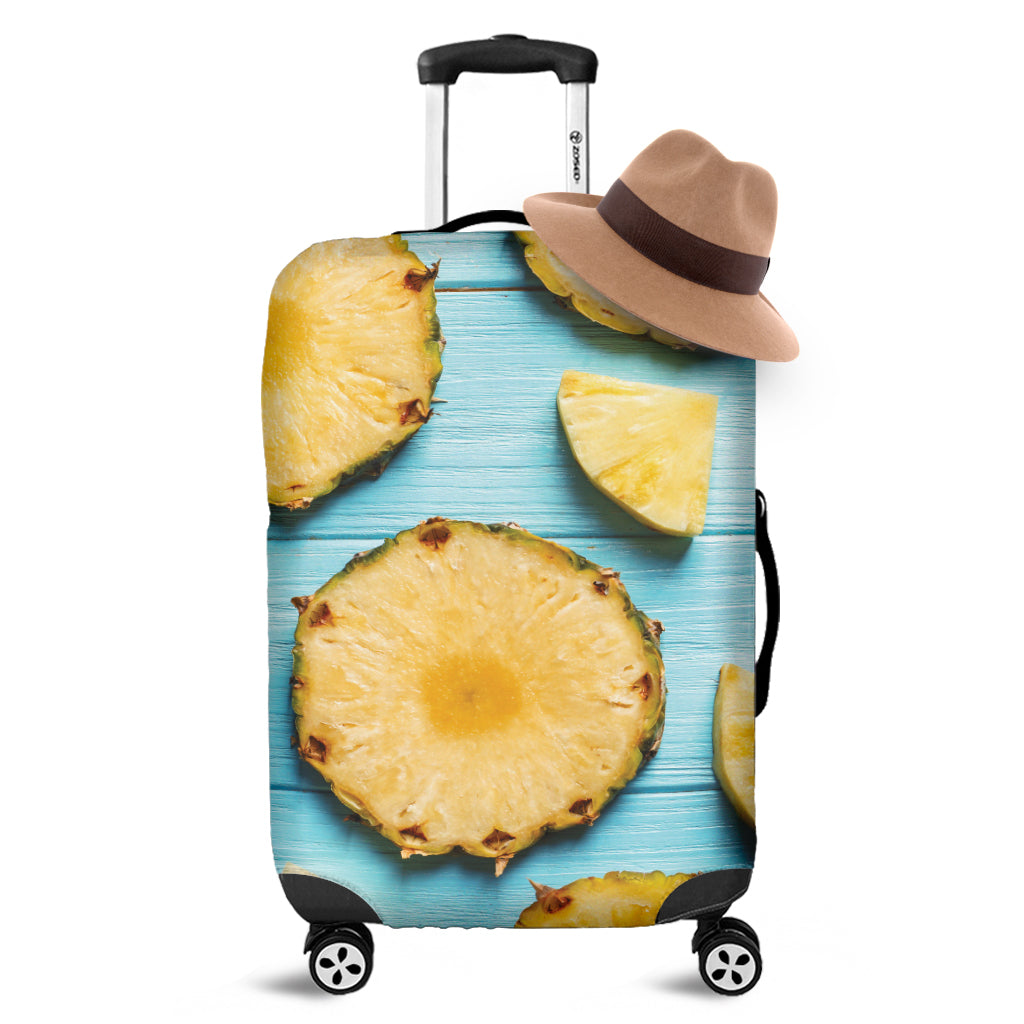 Sliced Pineapple Print Luggage Cover