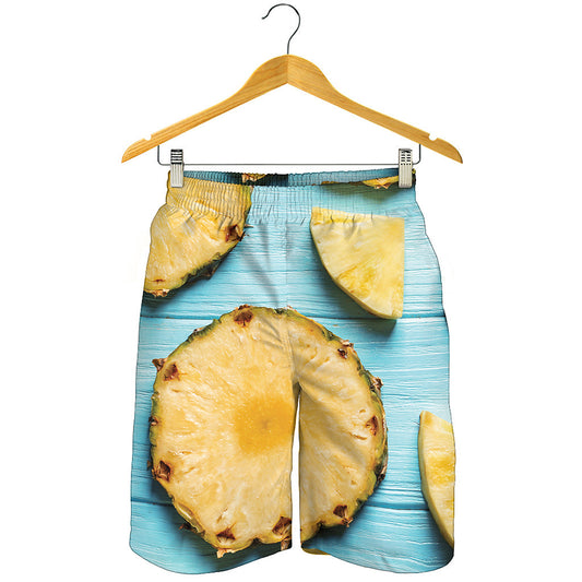 Sliced Pineapple Print Men's Shorts