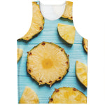 Sliced Pineapple Print Men's Tank Top