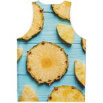 Sliced Pineapple Print Men's Tank Top