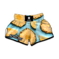 Sliced Pineapple Print Muay Thai Boxing Shorts