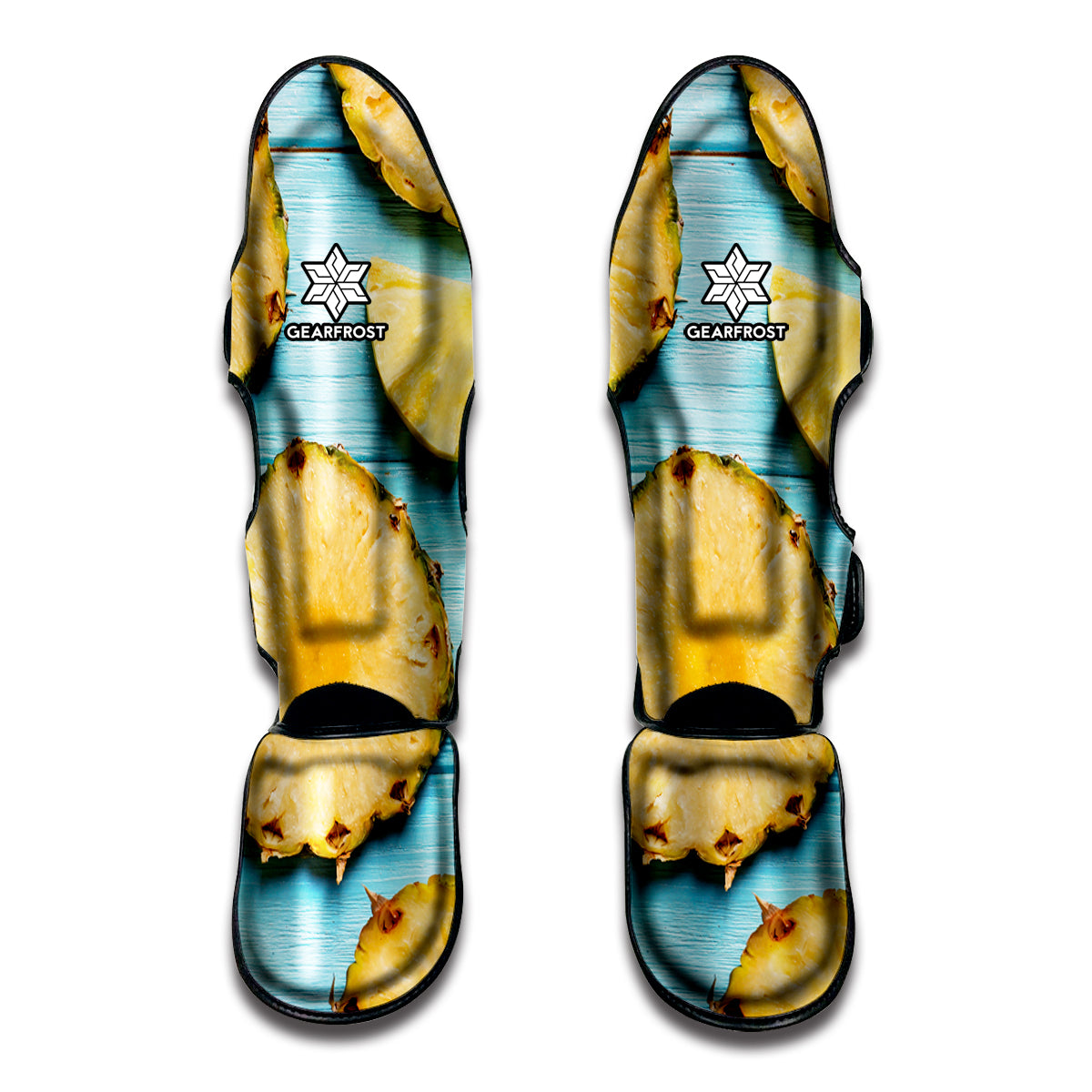 Sliced Pineapple Print Muay Thai Shin Guard