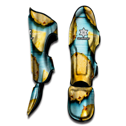 Sliced Pineapple Print Muay Thai Shin Guard