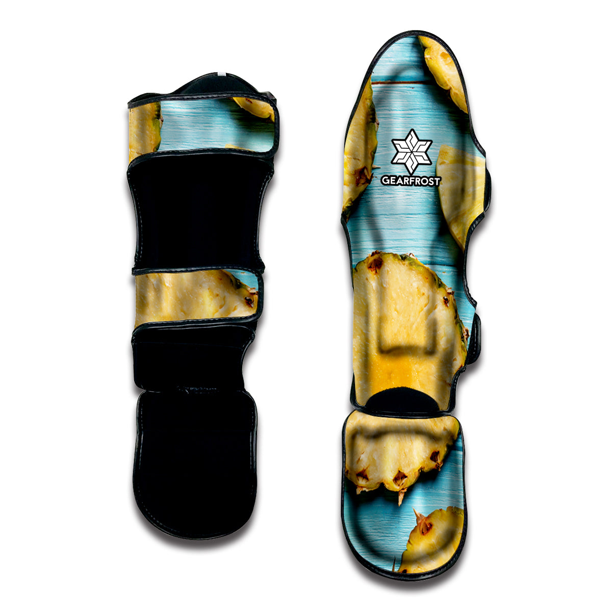 Sliced Pineapple Print Muay Thai Shin Guard