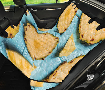 Sliced Pineapple Print Pet Car Back Seat Cover