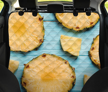 Sliced Pineapple Print Pet Car Back Seat Cover