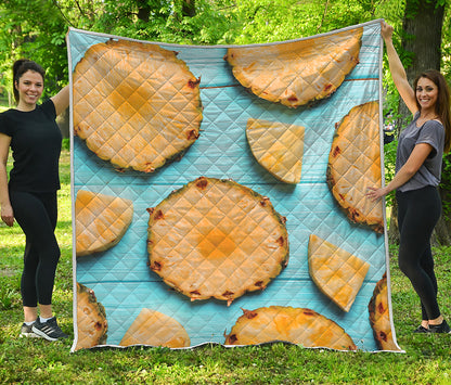 Sliced Pineapple Print Quilt