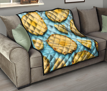 Sliced Pineapple Print Quilt
