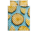 Sliced Pineapple Print Quilt Bed Set