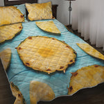 Sliced Pineapple Print Quilt Bed Set