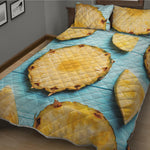 Sliced Pineapple Print Quilt Bed Set