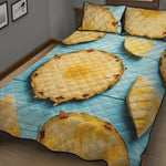 Sliced Pineapple Print Quilt Bed Set