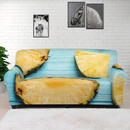 Sliced Pineapple Print Sofa Cover