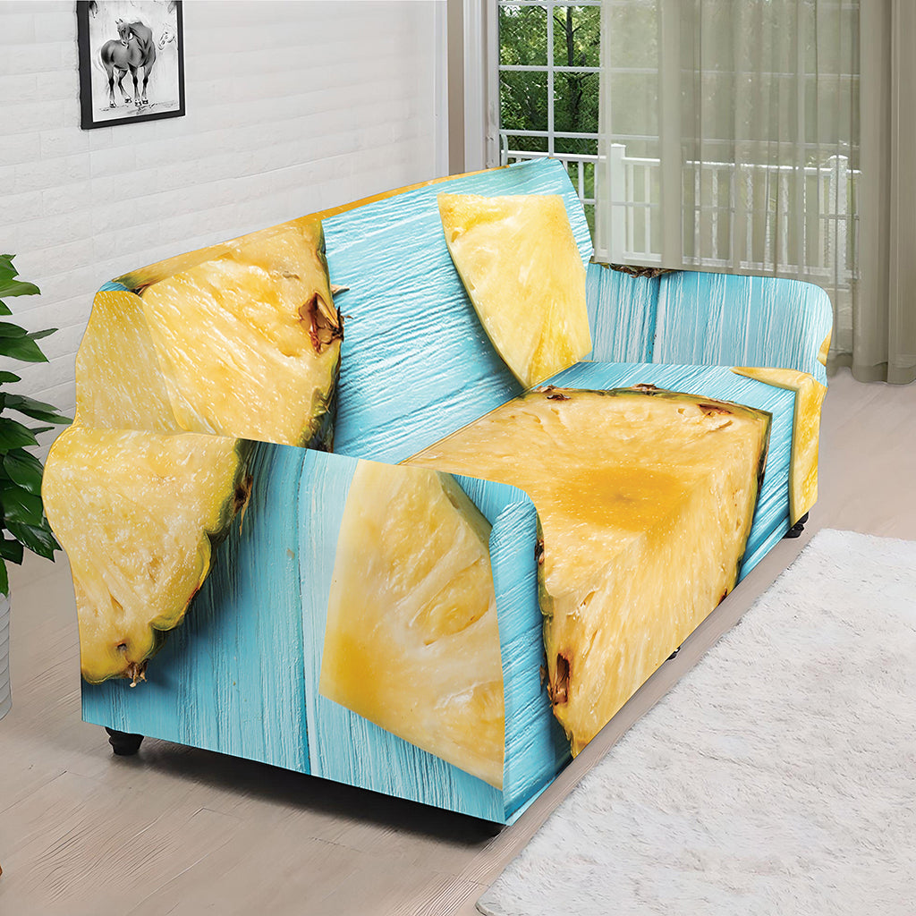 Sliced Pineapple Print Sofa Cover