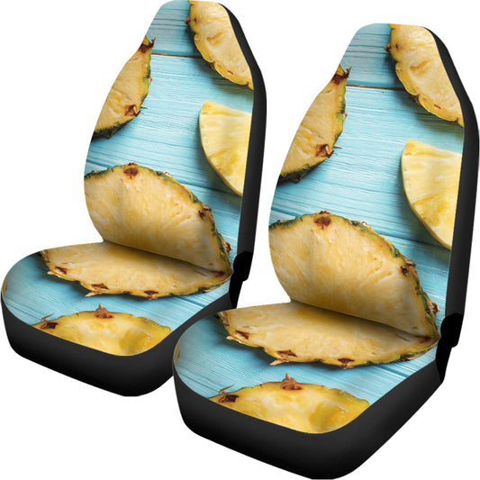 Sliced Pineapple Print Universal Fit Car Seat Covers