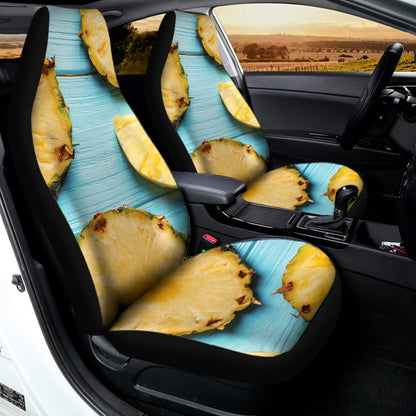 Sliced Pineapple Print Universal Fit Car Seat Covers