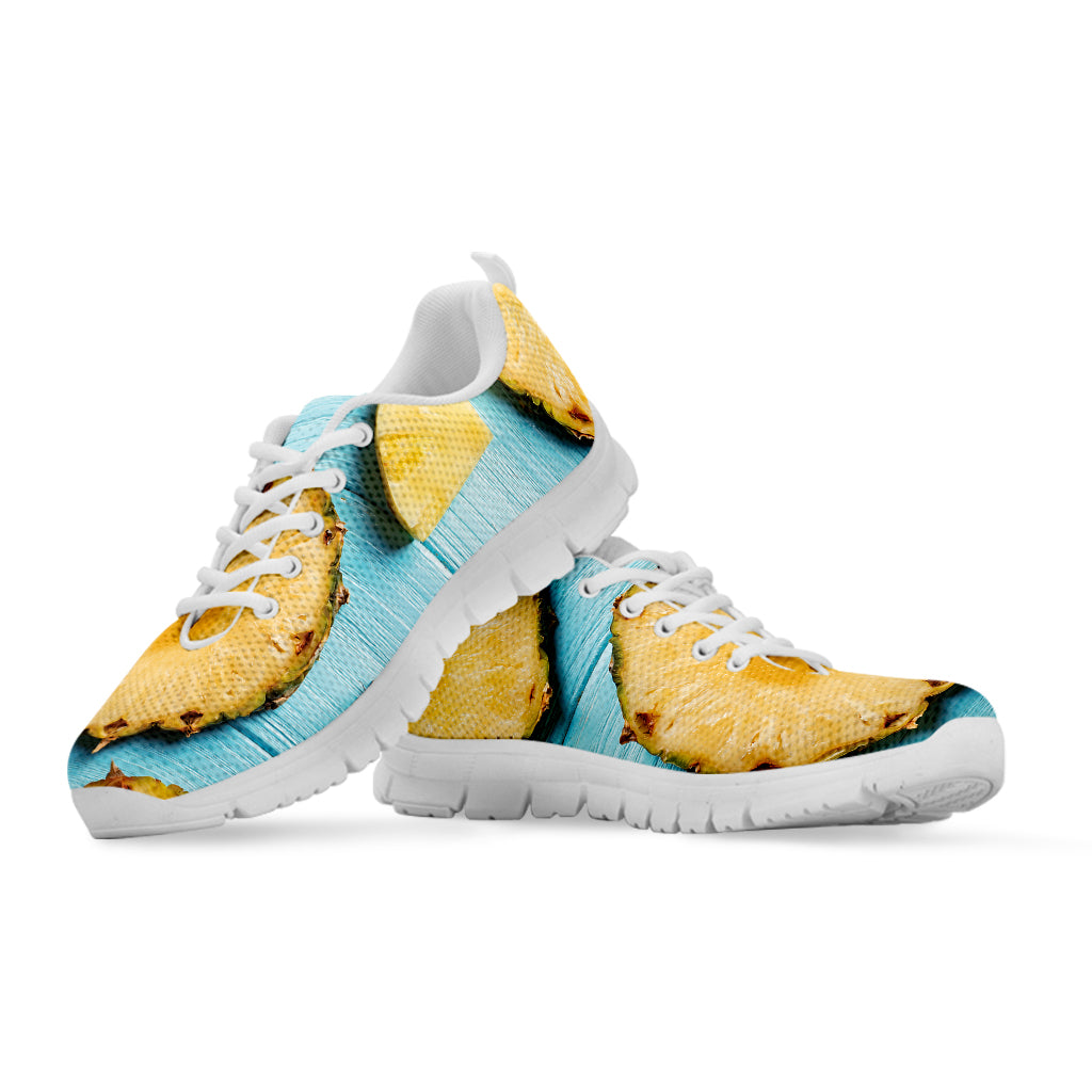 Sliced Pineapple Print White Sneakers