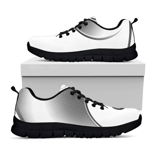 Sliver And White Yin Yang Print Black Sneakers