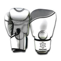 Sliver And White Yin Yang Print Boxing Gloves