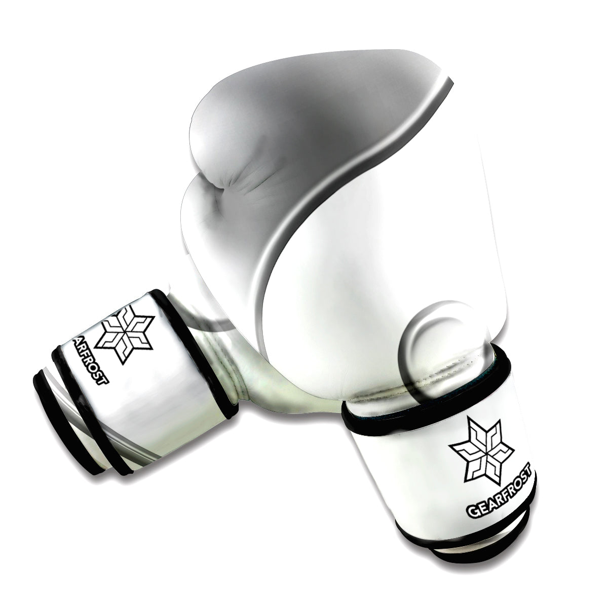 Sliver And White Yin Yang Print Boxing Gloves