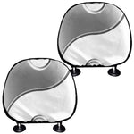 Sliver And White Yin Yang Print Car Headrest Covers