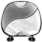 Sliver And White Yin Yang Print Car Headrest Covers
