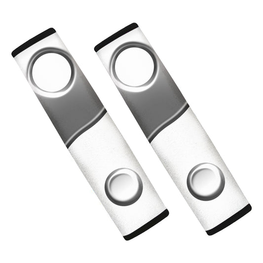 Sliver And White Yin Yang Print Car Seat Belt Covers