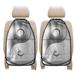 Sliver And White Yin Yang Print Car Seat Organizers
