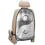 Sliver And White Yin Yang Print Car Seat Organizers