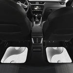 Sliver And White Yin Yang Print Front and Back Car Floor Mats